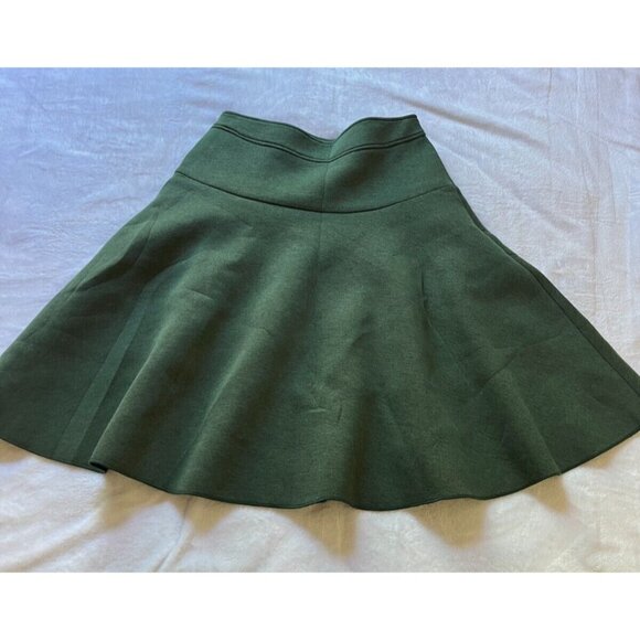 NYang Dresses & Skirts - N Yang Womens Stretch Flared Skater Skirt Large Green High Waist A-Line Stretch